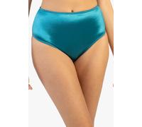 Wolf & Whistle Women's Shine High Waisted Bikini Bottom in Blue | Size: 10 Wolf & Whistle Blue 10