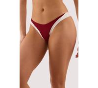 Wolf & Whistle Women's Stasia Wine & Ivory High Leg Brief | Size: 10