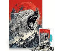 Wolf Wild Nature Adults 1000 Piece Jigsaw Puzzle Recall Fun Play Premium Laser Cut Quality Quiet Time Mind Exercise at Home (50x75cm)