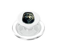 Wolf With Amber Piercing Eyes PopSockets PopGrip for MagSafe