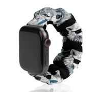 Wolf with An Eye Patch Cute Watch Band Scrunchies Compatible with IWatch 38mm 40mm 42mm 44mm Elastic Strap