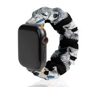 Wolf with An Eye Patch Cute Watch Band Scrunchies Compatible with IWatch 38mm 40mm 42mm 44mm Elastic Strap