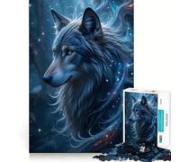 Wolf with Cosmic Fur 1000 Piece Puzzle For Adults Problem Solving Toy Professional Grade Cutting Relaxing Indoor Group Activity (38x26cm)