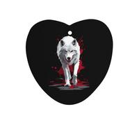 Wolf with Dripping Blood 1 PCS Car Air Freshener Hanging Aromatherapy Tablets Automotive Ornament for Auto Room Bathroom Bedside Love form