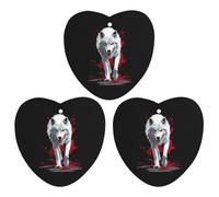 Wolf with Dripping Blood 3 PCS Car Air Freshener Hanging Aromatherapy Tablets Automotive Ornament for Auto Room Bathroom Bedside Love form