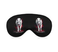 Wolf with Dripping Blood Lightweight Sleep Masks Funny Blocking Eye Mask for Sleeping with Adjustable Strap