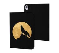 Wolf with Gold Moon Cute Tablet Case Compatible with iPad | No Pencil Holder Slim TPU Protective Cover Suitable for iPad iPad 9th/ 8th/ 7th/2020/Pro 2020/Pro 2021/Air4/Air5