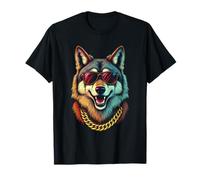 Wolf With Sunglasses, Cool Funny Rebel Boss Hip Wolf Face T-Shirt