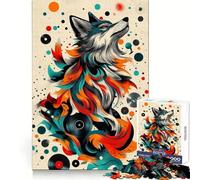 Wolf with Vinyl Records Adult Jigsaw Puzzle1000 Pieces Intellect Skill Peaceful Fun Ideal Fit Perfect Present (50x75cm)