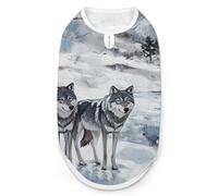 Wolf Wolves By The Stream Dog And Cat Clothes Pet Summer Sleeveless T Shirt Basic Vest M