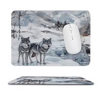 Wolf Wolves By The Stream Fashion Mouse Mat Pad Slim Anti-Slip Office Desk Accessories