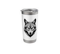 Wolf Wolves Head Arctic Animal Lone Gothic Retro Street Stainless Steel Insulated Tumbler