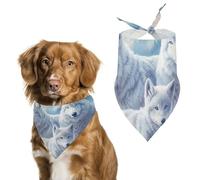 Wolf Wolves In Winter Snowy Mountains Pet Bandana Dogs Triangle Scarf Cats Handkerchief Puppy Costume