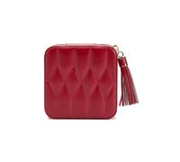 WOLF Women's Caroline Travel Jewelry Zip Case in Red Wolf Red