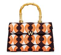 WOLF Women's Evie Collection Large Bag Echo Tang Print in Dark Brown Wolf Dark Brown One Size