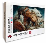 Wolf Wooden Jigsaw Puzzles 39x28in, Man Jigsaw Puzzles 2000 Pieces for Adults with Box, Back Lettering Easy to Distinguish, Educational Challenging Game, Summer Decoration, Beautiful Gifts, 2-1496