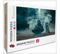 Wolf Wooden Jigsaw Puzzles 61x41in, Man Jigsaw Puzzles for Adults 5000 Piece with Box, Challenging Game, Gifts for Teens, Back Lettering Easy to Distinguish, for Men Women Elders Seniors, H-2558