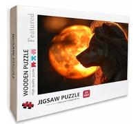 Wolf Wooden Jigsaw Puzzles 99x70cm, Sun Jigsaw Puzzles 2000 Piece for Adults with Box, Educational Challenging Game, Gifts for Teens, Back Lettering Easy to Distinguish, Beautiful Decoration, 6-7549