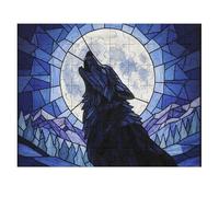 Wolf Wooden Jigsaw Puzzles for Adults 35/70/120/200/300/5001000 Pieces - Art for Wall Decor - Durable Poplar Wood, Zero Dust, UV Vibrant Print - Family Group Activity & Unique Gift
