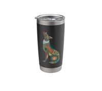 Wolf Zodiac Symbol Design for a Native American Stainless Steel Insulated Tumbler