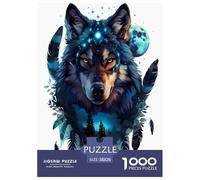Wolf1000Piece JigsawPuzzleanimal KidsforAdult Challenging LargePiecePuzzles Age12+byth HomeDecoration Uncover The Puzzle 38x26cm/1000pcs