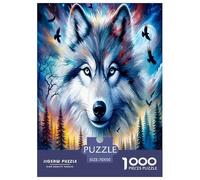 Wolf1000Piece JigsawPuzzlesAnimal Wolf KidsforAdult Colourful LargePiecePuzzles Age12+byth EducationalGame Uncover The Puzzle 70x50cm/1000pcs