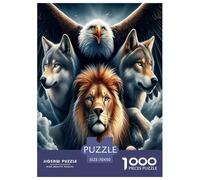 Wolf1000Pieces JigsawPuzzlesAnimal Wolf ForAdults Colourful LargePiecePuzzles Age12+byth HomeDecoration Uncover The Puzzle 70x50cm/1000pcs