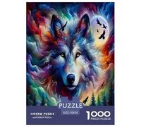 Wolf1000Pieces JigsawPuzzlesAnimal Wolf KidsforAdult Challenging LargePiecePuzzles Age12+byth EducationalGame Uncover The Puzzle 70x50cm/1000pcs