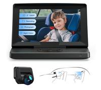 WOLFANG 1080P Baby Car Camera with 5” Screen, USB-C Plug and Play Easy Setup, Car Baby Monitor with Loop Recording, Photo Mode, Night Vision Camera, Wide Clear View for Backseat