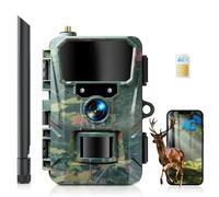 WOLFANG 4G LTE Cellular Wildlife Camera, Connect Nationwide 4G LTE, 2K 48MP Cellular Trail Camera with APP Control, Super Night Vision, 2'TFT Display, 0.2s Trigger, Motion Activated, Waterproof