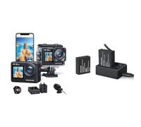 WOLFANG Action Cam GA200 4K24MP & Battery Charger Set