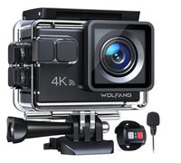 WOLFANG Action Camera 4K 20MP GA100, Waterproof 40M Underwater Camera, NEW