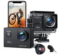 WOLFANG Action Camera GA100 with 64GB microSDXC Memory Card 4K 30FPS 20MP Underwater Camera Waterproof 40M, WiFi Vediocamera with Dual Mic, 170° Wide Angle, EIS Anti-Shake, Various Accessories