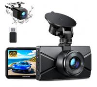 WOLFANG Dash Cam Front and Rear 2.5K, 1440P Dashcam for Cars with 3.0" LCD Display, Super Night Vision, Loop Recording, G-Sensor, 170 Wide Angle WDR, 24H Parking Guard