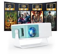 WOLFANG Mini Projector, Home Cinema Projector for Bedroom, Portable 1080P Full HD Supported with Auto Keystone Correction, 50% Zoom & 180° Rotation, Compatible with iOS/Android/Switch/Laptop/TV Stick