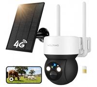 WOLFANG No WiFi Security Camera, 4G Trail Camera, Wildlife Camera | Cellular Camera with PIR, Night Vision, SIM Card, 2-Way Audio & Local/Cloud Storage for Garden, Farm, Site or Remote Property