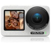 WOLFANG SEEKER ONE Action Camera, 4K 60FPS Dual Screen Colour Display, Waterproof Underwater Camera, Ultra Wide 150° FOV, 6X Slow Motion Helmet Camera with GO APE Tech Image Stabilisation