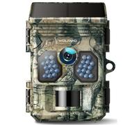 WOLFANG Solar Wildlife Camera 4K 48MP, Rechargeable Trail Camera with Night Vision Motion Activated 0.1s Trigger Time IP66 Waterproof Game Camera for Wildlife Monitoring with Micro SD Card