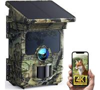 WOLFANG Wildlife Camera WiFi Bluetooth, 68MP 4K30fps Solar Trail Camera, 5200mAh Lithium Battery, 120° 20M Night Vision Motion Activated 0.1s Trigger Time Game Camera for Wildlife Monitoring