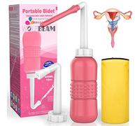 Wolfbeam 450ml Portable Hand-held Vulva and Anus Cleaner and Personal Health Vaginal Washing Container, Travel Urinal Spray Scrubber for Personal Hygiene (Pink 2in 1 450ml)