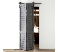 WOLFBIRD 3FT/91cm Bi-Folding Barn Door Hardware Sliding Track Kit for 2 Doors,Heavy Duty [Hardware Kit Only, No Door ]