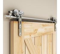 WOLFBIRD Stainless Steel 8FT/243CM Sliding Rail Barn Door Hardware Kit for Single Wood Door