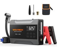 WOLFBOX 2000A Jump Starter with Air Compressor, 37Wh Car Battery Jumper Starter Portable (up to 5L Gas Engine) with 150PSI Tire Inflator, 12V Jump Box with Jumper Cables, Boost, LED Light