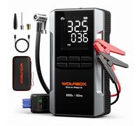 WOLFBOX 3000A Jump Starter Power Pack with Air Compressor 160PSI, MV16Air | 8L Petrol / 6L Diesel, 4-in-1, 12V Jump Pack with Boost, 16000mAh, Portable Tyre Inflator, LED Torch, Power Bank