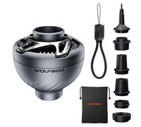 WOLFBOX Electric Air Pump for Inflatables-Battery-Free, USB Powered, 38g Ultra-Light, 4.5 kPa, 300L/min, Portable Air Pump with 5 Nozzles for Airbed, Paddling Pool, Air Mattress, Swimming Pool, Vacuum