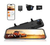 WOLFBOX G840H 12'' Mirror Dash Cam with ADAS and BSD, Voice Control
