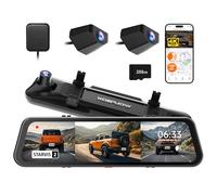 WOLFBOX G900 Tripro Bumper Version 3 Channel 4K Mirror Dash Cam, 8MP STARVIS 2 IMX678 Night Vision, 4K+2.5K+1080P Front and Rear Bumper Dash Cam, 5.8GHz WiFi, Voice Control, Includes 256GB Card & GPS