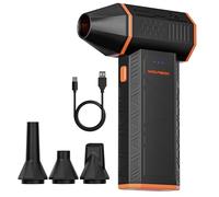 WOLFBOX MF50 Compressed Air Duster-110000RPM Super Power Cordless Air Duster, 3-Gear Adjustable Mini Blower with Fast Charging, Dust Blower for Computer, Keyboard, House, Outdoor and Car