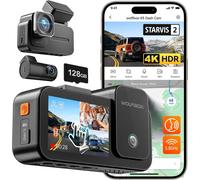 WOLFBOX X5 3 Channel 4K Dash Cam STARVIS 2 IMX678 4K+2.5K Front and Rear Inside Triple Car Camera 5.8GHz WiFi Mirror Car DVR