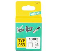 wolfcraft Broad Back Staple, Extra Hard Steel, Type 053 I 7042000 I Ideal for Fastening Fabric, Textiles and Thin Strips of Wood